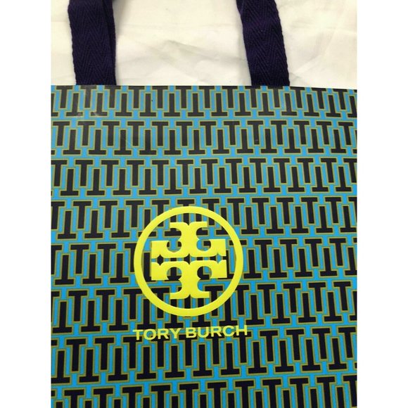 Tory Burch Reusable Paper Shopping Bag Gift Rope Handle 9" X 12" X 4.9" - Picture 2 of 12